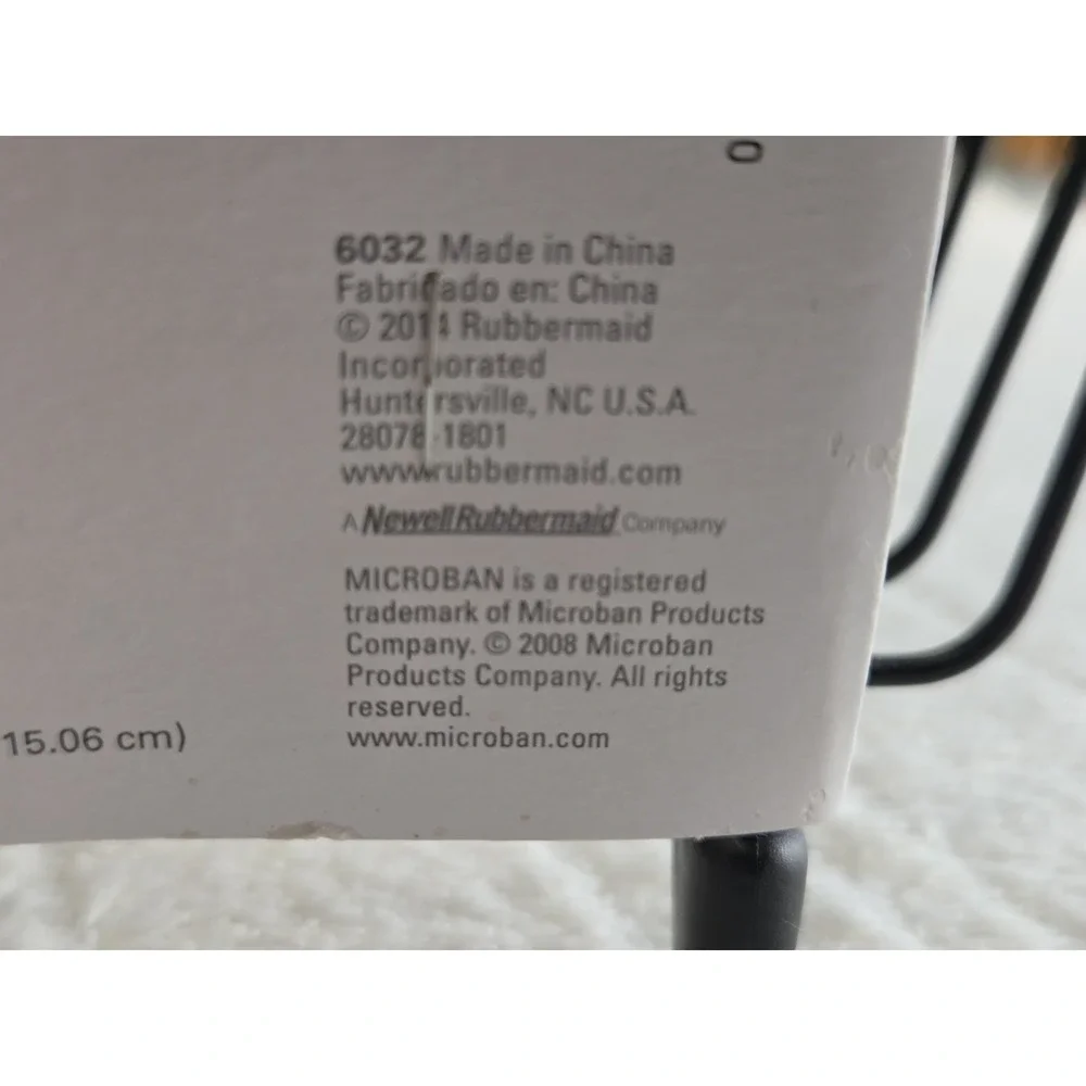 Rubbermaid 6032 Small Dish Drainer Black Coated Wire Rack with Microban New